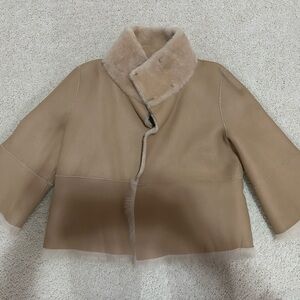 Belle Fare Tan Reversible Fur/Leather Jacket